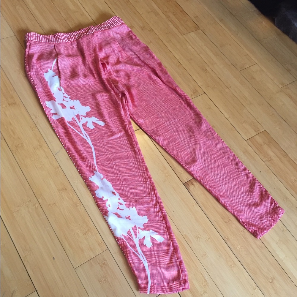 NWOT Zara Silky Red Pants